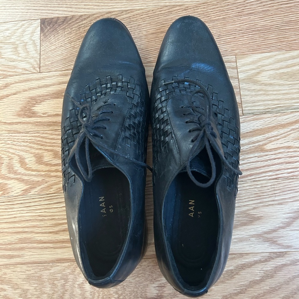 Men's Black Leather Dress Shoes